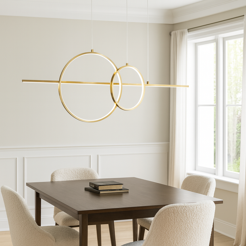 Підвісна люстра золота L-110 cm Led 34W 3000K Gold Luna 251040-100006220