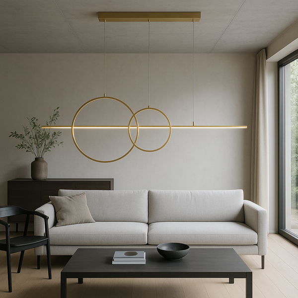 Підвісна люстра золота L-110 cm Led 34W 3000K Gold Luna 251040-100006220