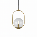 Підвісний світильник золотий з прозорим плафоном H-4 cm E27 Gold+Clear Orbit 230531-100002088