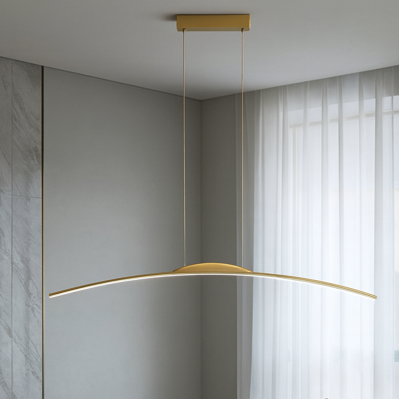 Підвісні люстри золоті L-80 / 120 / 150 cm Led 4000K Gold Arc 251080-100006221