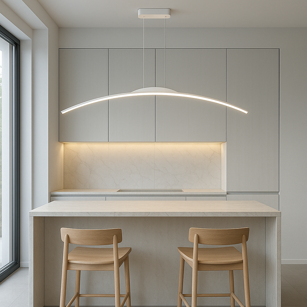 Підвісні люстри білі L-80/120/150 cm Led 4000K White Arc 251080-100006222