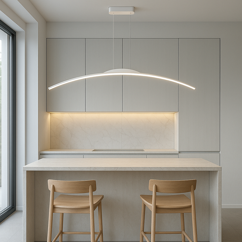 Підвісні люстри білі L-80/120/150 cm Led 4000K White Arc 251080-100006222