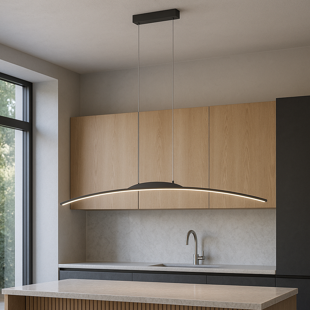Підвісні люстри чорні L-80 / 120 / 150 cm Led 4000K Black Arc 251080-100006223