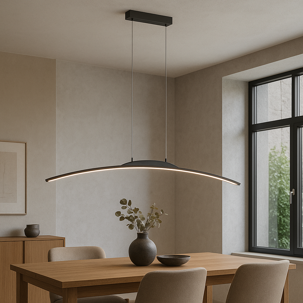Підвісні люстри чорні L-80 / 120 / 150 cm Led 4000K Black Arc 251080-100006223