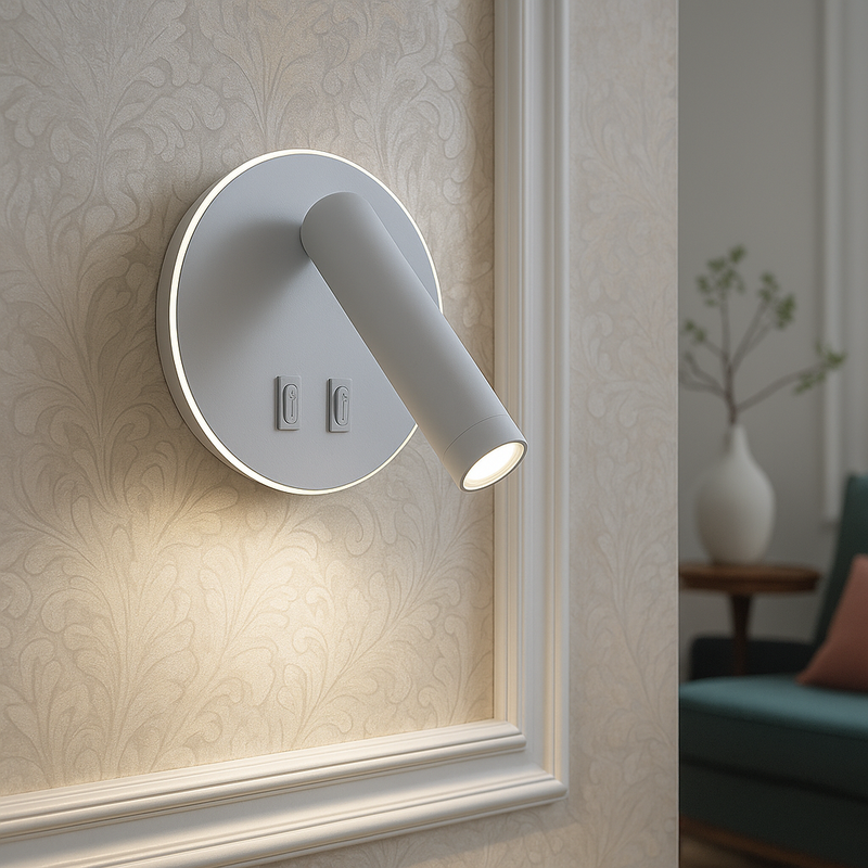 Настінний світильник білий D-14.5 cm Led 8W 4000K White Circle 251036-100006481