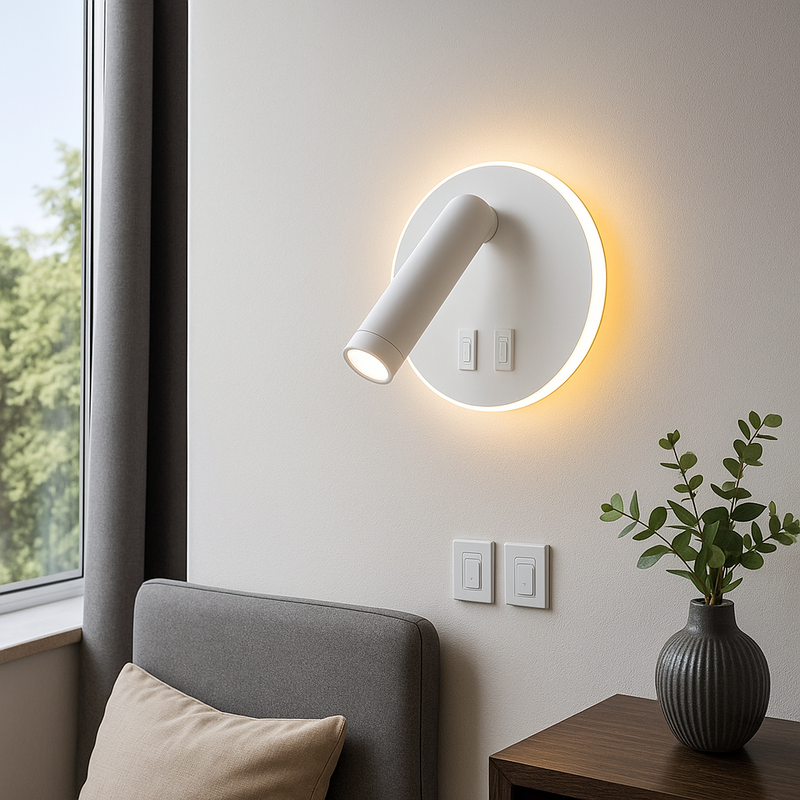 Настінний світильник білий D-14.5 cm Led 8W 4000K White Circle 251036-100006481