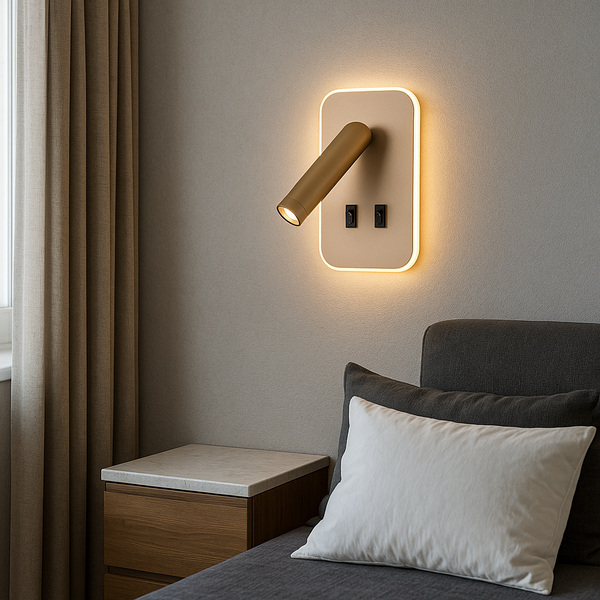 Настінний світильник золотий H-18.5 cm Led 8W 4000K Gold Rectangle 251036-100006482