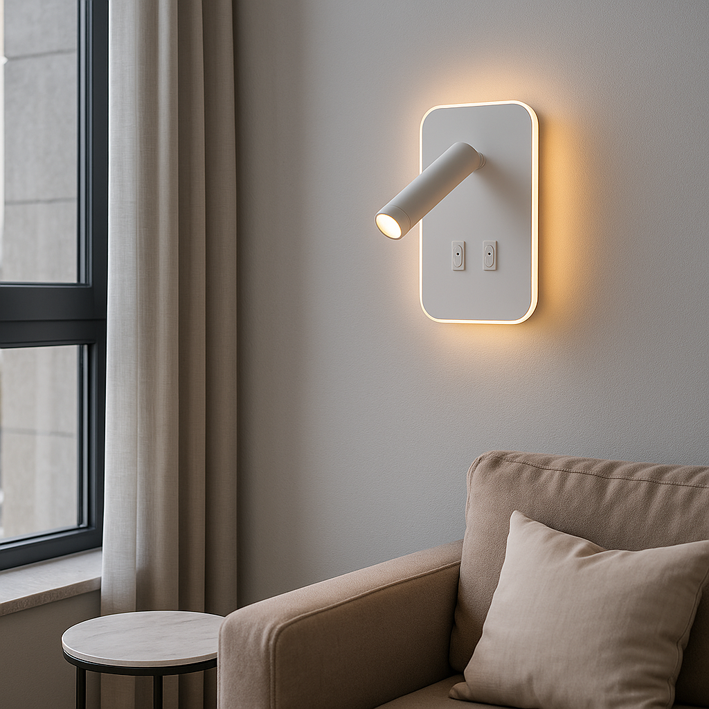 Настінний світильник білий H-18.5 cm Led 8W 4000K White Rectangle 251036-100006484