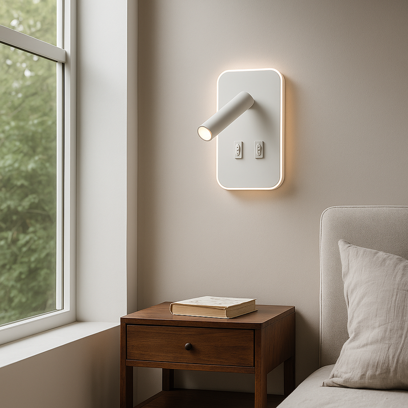 Настінний світильник білий H-18.5 cm Led 8W 4000K White Rectangle 251036-100006484