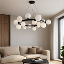 Підвісні люстри D-85 cm / D-120 cm G9 Black+White Bollo 251018-100006486