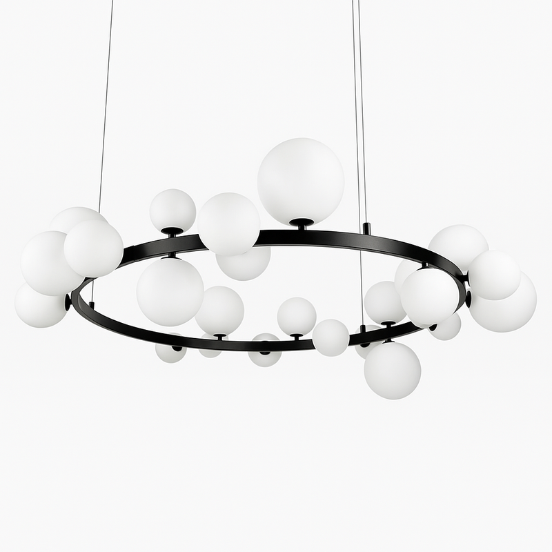 Підвісні люстри D-85 cm / D-120 cm G9 Black+White Bollo 251018-100006486