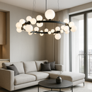 Підвісні люстри D-85 cm / D-120 cm G9 Black+White Bollo 251018-100006486