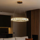 Підвісна люстра золота кришталева D-60 cm Led 44W Gold Brass Ring Luxury 250935-100002063