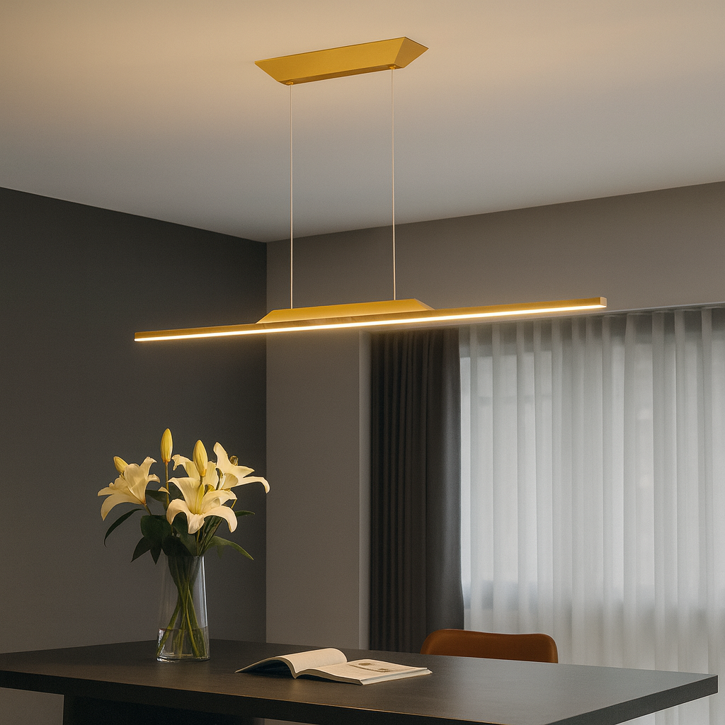 Підвісна люстра золота L-80/100/120/150 cm Led 4000K Gold Line 251080-100006224