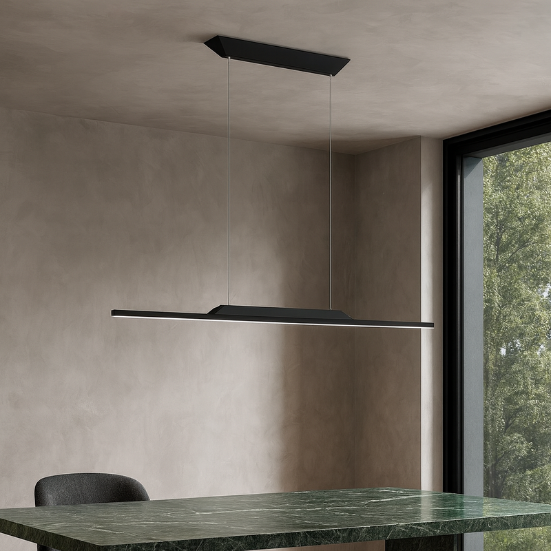 Підвісна люстра чорна L-100/120 cm Led 4000K Black Line 251080-100006225