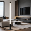 Торшер чорний H-213 cm Led 23W 6000K Black+White Line 260944-100008776