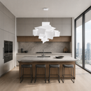 Підвісна люстра біла L-80 cm E27 White Geometry 260944-100008779
