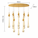 Каскадні люстри золоті L-60 cm / L-80 cm Led Gold Drop 260758-100008323