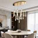 Каскадні люстри золоті L-60 cm / L-80 cm Led Gold Drop 260758-100008323