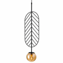 Підвісний світильник H-75 cm E14 Black+Amber Leaf 260944-100008781