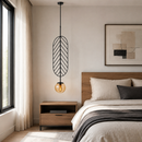 Підвісний світильник H-75 cm E14 Black+Amber Leaf 260944-100008781