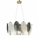 Підвісні люстри золоті D-50 cm / D-75 cm Е14 Gold+Graphit Feathers 260688-100008178