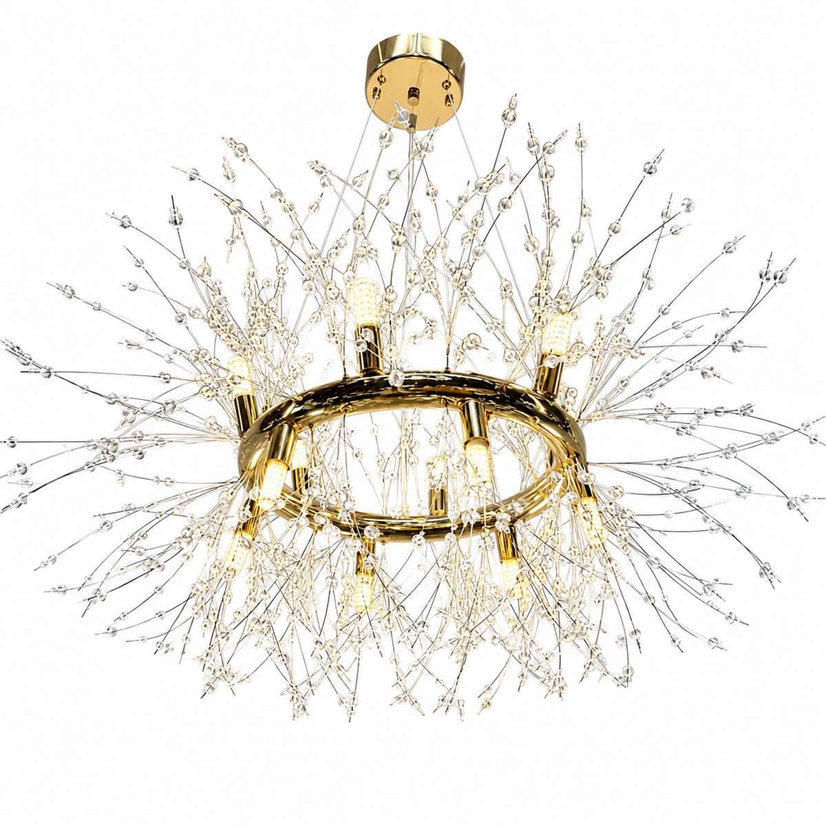 Підвісна люстра золота D-75 cm E14 Gold Dandelion 260688-100008176