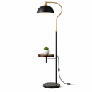 Торшер зі столиком + бездротова зарядка USB H-165 max cm E27 Black+Gold Elina 260758-100008324