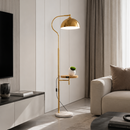 Торшер зі столиком + бездротова зарядка USB H-165 max cm E27 Gold Elina 260758-100008325
