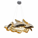 Підвісна люстра D-70 cm Led 20W 3000K-6000K Gold+Black Feather 260788-100008339