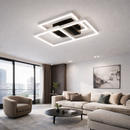 Стельова люстра біло-чорна L-50 cm Led 100W 3000K-6000K White+Black Square 260260-100007377