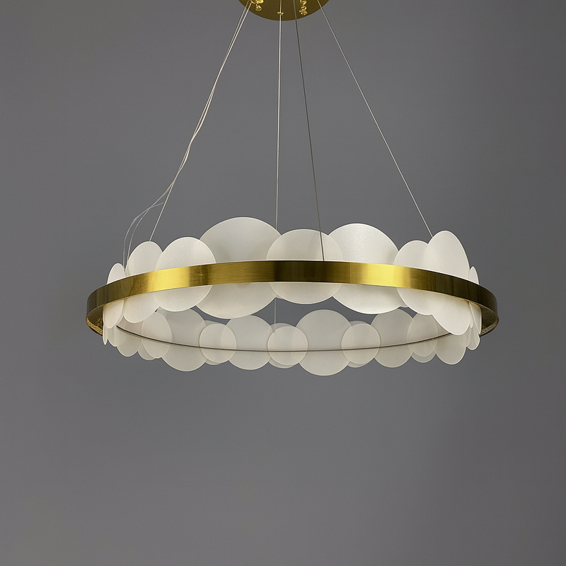 Люстра золота підвісна Ніжність D-60 cm/ D-80 cm 4000К White+Gold 250918-100002067