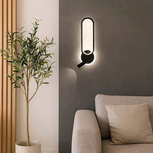 Настінний світильник чорний Led 16W 4000K Black Clip 250918-100002073