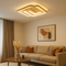 Ультратонка стельова золота люстра з пультом керування L-42 cm Led 80W Gold Double geometry 250864-100005732