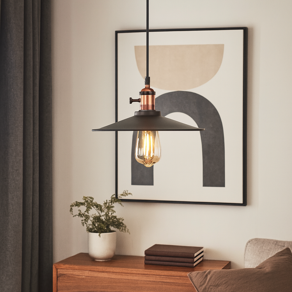 Підвісний світильник чорний D-26 cm E27 Black Loft 250940-100002077