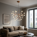 Підвісні люстри золоті з лепестками W-72 cm / W-98 cm Led 4000K Gold Petals 251180-100006489