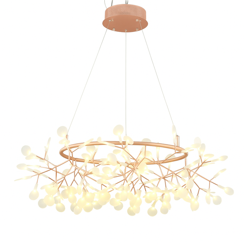 Підвісні люстри золоті з лепестками D-80 cm / D-105 cm Led 4000K Gold Petals 251180-100006490