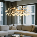 Підвісні люстри золоті з лепестками D-80 cm / D-105 cm Led 4000K Gold Petals 251180-100006490