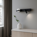 Настінний світильник чорний зі спотом L-40 cm G9+Led Black Merry me 251118-100006491