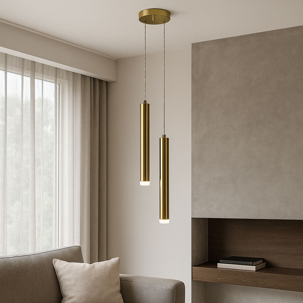 Підвісний світильник золотий D-10 cm Led 6W 4000K Gold Tube 251118-100006494