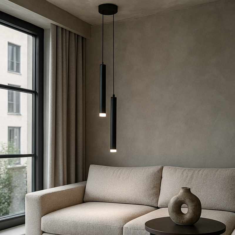 Підвісний світильник чорний D-10 cm Led 6W 4000K Black Tube 251118-100006495