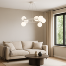 Підвісна люстра біла D-60 cm G9*9 White Bubbles 251118-100006496