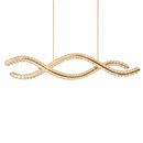Люстра золота хвиляста L-145 cm Led 136W Gold Wave Crystal 260817-100008530