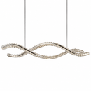 Люстра срібна хвиляста L-145 cm Led 136W Chrome Wave Crystal 260817-100008531