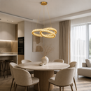 Люстра золота хвиляста D-80 cm Led 99W Gold Crystal 260817-100008533