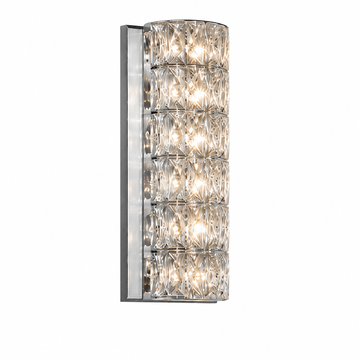 Настінний світильник срібний H-55 cm Led 15W Chrome Crystal 260817-100008533