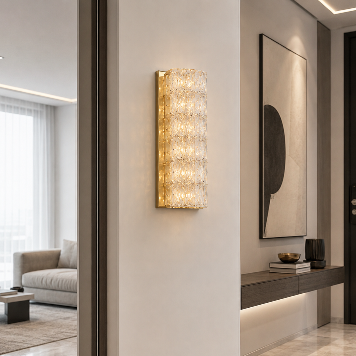 Настінний світильник золотий H-55 cm Led 15W Gold Crystal 260817-100008534