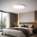 Стельова люстра біла D-49 cm Led 72W 3000K-6500K White Gofre 260248-100007396