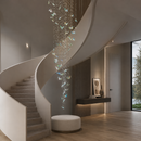 Каскадна люстра з метеликами L-80 cm Led 90W Chrome Butterflies 260817-100008536