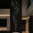 Каскадна люстра з метеликами L-80 cm Led 90W Chrome Butterflies 260817-100008536